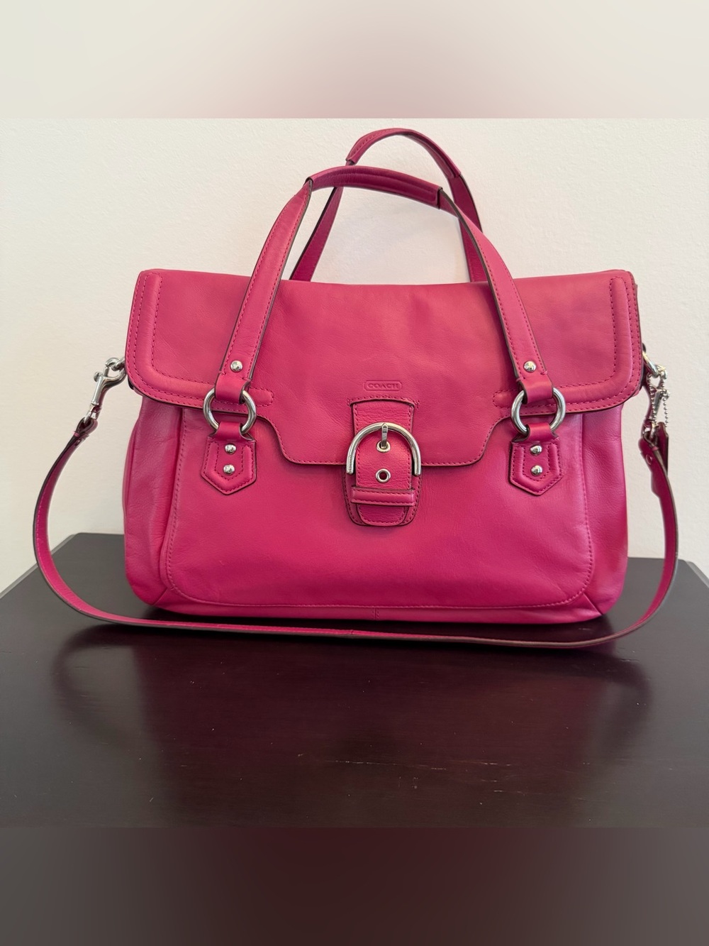 Coach fuchsia Eva Flap model F28627